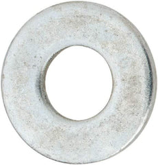 Value Collection - #10 Screw, Steel USS Flat Washer - 3/16" ID x 9/16" OD, 0.0469" Thick, Zinc-Plated Finish - Apex Tool & Supply