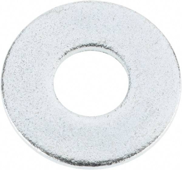 Value Collection - 1/2" Screw, Steel USS Flat Washer - 9/16" ID x 1-3/8" OD, 0.1094" Thick, Zinc-Plated Finish - Apex Tool & Supply