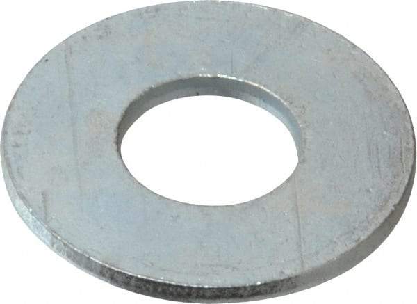 Value Collection - 9/16" Screw, Steel USS Flat Washer - 5/8" ID x 1-1/2" OD, 0.1094" Thick, Zinc-Plated Finish - Apex Tool & Supply
