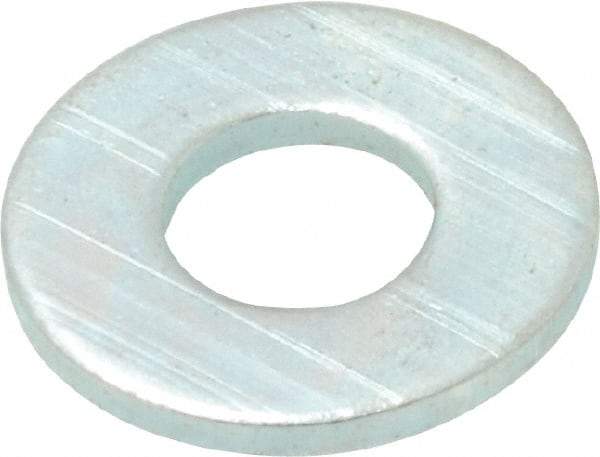 Value Collection - #12 Screw, Steel SAE Flat Washer - 1/4" ID x 9/16" OD, 1/16" Thick, Zinc-Plated Finish - Apex Tool & Supply