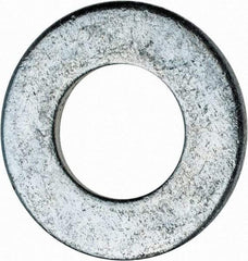 Value Collection - 9/16" Screw, Steel SAE Flat Washer - 19/32" ID x 1-3/16" OD, 3/32" Thick, Zinc-Plated Finish - Apex Tool & Supply