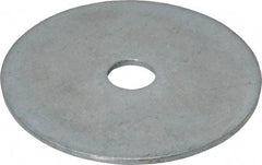 Value Collection - 1/4" Screw, Steel Fender Flat Washer - 1/4" ID x 1-1/2" OD, 0.049" Thick, Zinc-Plated Finish - Apex Tool & Supply