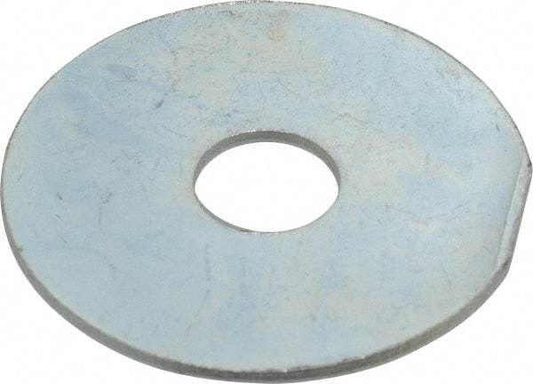 Value Collection - 1/2" Screw, Steel Fender Flat Washer - 1/2" ID x 2" OD, 0.06" Thick, Zinc-Plated Finish - Apex Tool & Supply
