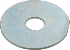 Value Collection - 1/2" Screw, Steel Fender Flat Washer - 1/2" ID x 2" OD, 0.06" Thick, Zinc-Plated Finish - Apex Tool & Supply