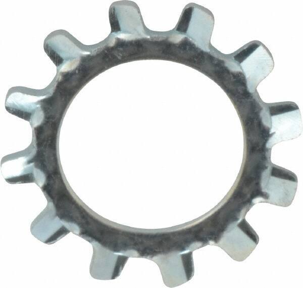 Value Collection - 7/16" Screw, 0.464" ID, Spring Steel External Tooth Lock Washer - 0.76" OD, Zinc-Plated, Grade 2 - Apex Tool & Supply