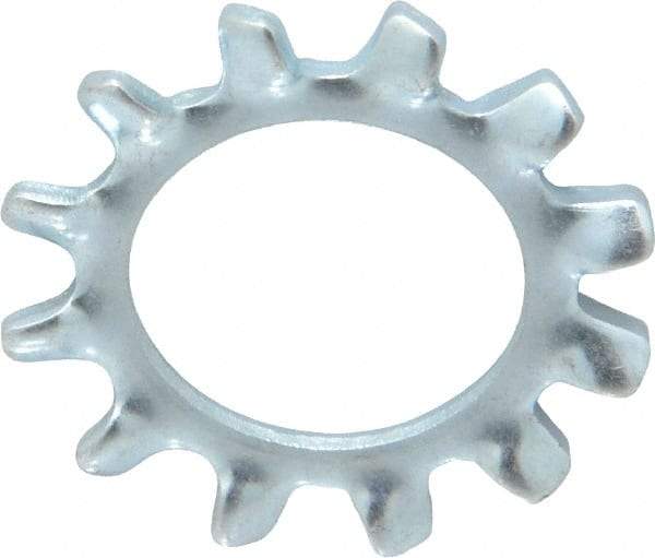 Value Collection - 1/2" Screw, 0.53" ID, Spring Steel External Tooth Lock Washer - 0.9" OD, Zinc-Plated, Grade 2 - Apex Tool & Supply