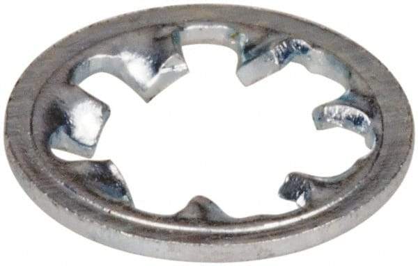 Value Collection - #6 Screw, 0.15" ID, Steel Internal Tooth Lock Washer - 0.295" OD, Zinc-Plated, Grade 2 - Apex Tool & Supply