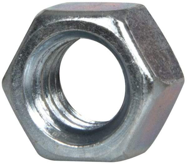 Value Collection - 3/8-16 UNC Steel Right Hand Hex Nut - 9/16" Across Flats, 0.3281" High, Zinc-Plated Finish - Apex Tool & Supply