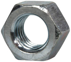 Value Collection - 1/2-13 UNC Steel Right Hand Hex Nut - 3/4" Across Flats, 7/16" High, Zinc-Plated Finish - Apex Tool & Supply
