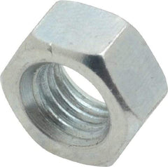 Value Collection - 5/16-24 UNF Steel Right Hand Hex Nut - 1/2" Across Flats, 0.2656" High, Zinc-Plated Finish - Apex Tool & Supply
