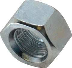 Value Collection - 1/2-20 UNF Steel Right Hand Hex Nut - 3/4" Across Flats, 7/16" High, Zinc-Plated Finish - Apex Tool & Supply