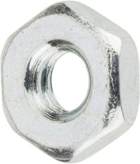 Value Collection - #10-24 UNC Steel Right Hand Machine Screw Hex Nut - 3/8" Across Flats, 1/8" High, Zinc-Plated Finish - Apex Tool & Supply