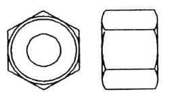 Value Collection - 1-1/2 - 6 UNC Steel Right Hand Heavy Hex Nut - 2-3/8" Across Flats, 1-15/32" High, Hot Dipped Galvanized Finish - Apex Tool & Supply