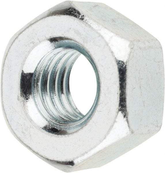 Value Collection - 3/8-16 UNC Steel Right Hand Heavy Hex Nut - 11/16" Across Flats, 0.3594" High, Zinc-Plated Finish - Apex Tool & Supply
