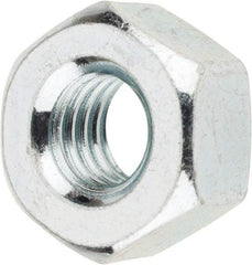 Value Collection - 3/8-16 UNC Steel Right Hand Heavy Hex Nut - 11/16" Across Flats, 0.3594" High, Zinc-Plated Finish - Apex Tool & Supply
