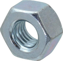 Value Collection - 7/16-14 UNC Steel Right Hand Heavy Hex Nut - 3/4" Across Flats, 0.4219" High, Zinc-Plated Finish - Apex Tool & Supply