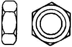 Value Collection - 2-1/2 - 4 UN Steel Right Hand Hex Jam Nut - 3-7/8" Across Flats, 1-29/64" High, Uncoated - Apex Tool & Supply