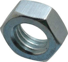Value Collection - 1/2-13 UNC Steel Right Hand Hex Jam Nut - 3/4" Across Flats, 5/16" High, Zinc-Plated Finish - Apex Tool & Supply