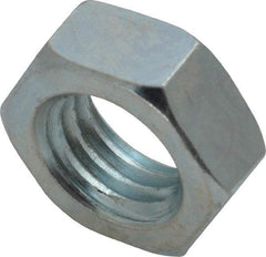 Value Collection - 5/8-11 UNC Steel Right Hand Hex Jam Nut - 15/16" Across Flats, 3/8" High, Zinc-Plated Finish - Apex Tool & Supply