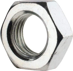 Value Collection - 7/8-9 UNC Steel Right Hand Hex Jam Nut - 1-5/16" Across Flats, 0.4844" High, Zinc-Plated Finish - Apex Tool & Supply
