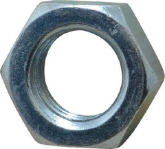 Value Collection - 1-8 UNC Steel Right Hand Hex Jam Nut - 1-1/2" Across Flats, 0.5469" High, Zinc-Plated Finish - Apex Tool & Supply
