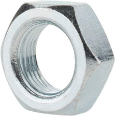 Value Collection - 5/8-18 UNF Steel Right Hand Hex Jam Nut - 15/16" Across Flats, 3/8" High, Zinc-Plated Finish - Apex Tool & Supply