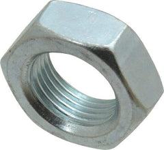 Value Collection - 3/4-16 UNF Steel Right Hand Hex Jam Nut - 1-1/8" Across Flats, 0.4219" High, Zinc-Plated Finish - Apex Tool & Supply