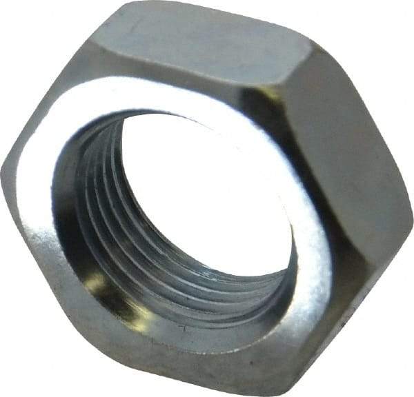 Value Collection - 7/8-14 UN Steel Right Hand Hex Jam Nut - 1-5/16" Across Flats, 31/64" High, Zinc-Plated Finish - Apex Tool & Supply