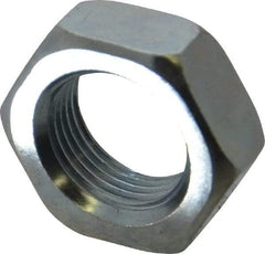 Value Collection - 7/8-14 UN Steel Right Hand Hex Jam Nut - 1-5/16" Across Flats, 31/64" High, Zinc-Plated Finish - Apex Tool & Supply