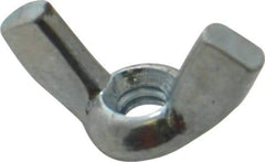 Value Collection - #6-32 UNC, Zinc Plated, Steel Standard Wing Nut - 0.72" Wing Span, 0.41" Wing Span - Apex Tool & Supply