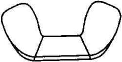 Value Collection - M16x2.00, Zinc Plated, Iron Standard Wing Nut - 6.5mm Wing Span, 35mm Wing Span - Apex Tool & Supply