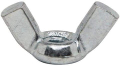Value Collection - #10-24 UNC, Zinc Plated, Steel Standard Wing Nut - 0.91" Wing Span, 0.47" Wing Span - Apex Tool & Supply