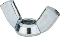 Value Collection - 5/16-24 UNF, Zinc Plated, Steel Standard Wing Nut - 1-1/4" Wing Span, 0.66" Wing Span - Apex Tool & Supply