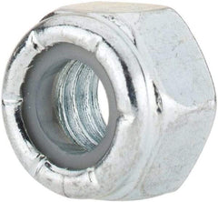 Value Collection - 5/16-18 UNC Grade 2 Hex Lock Nut with Nylon Insert - 1/2" Width Across Flats, 23/64" High, Zinc-Plated Finish - Apex Tool & Supply