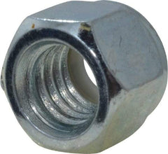 Value Collection - 3/8-16 UNC Grade 2 Hex Lock Nut with Nylon Insert - 9/16" Width Across Flats, 15/32" High, Zinc-Plated Finish - Apex Tool & Supply
