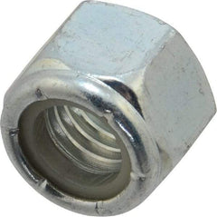 Value Collection - 1/2-13 UNC Grade 2 Hex Lock Nut with Nylon Insert - 3/4" Width Across Flats, 39/64" High, Zinc-Plated Finish - Apex Tool & Supply