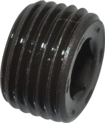 Value Collection - 1/8-27, 1/4" OAL, Alloy Steel Socket Pressure Plug - Uncoated, 7/8" Taper per Foot, 9/64" Hex Key - Apex Tool & Supply