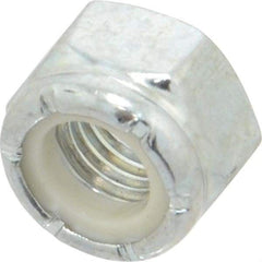 Value Collection - 5/16-24 UNF Grade 2 Hex Lock Nut with Nylon Insert - 1/2" Width Across Flats, 23/64" High, Zinc-Plated Finish - Apex Tool & Supply
