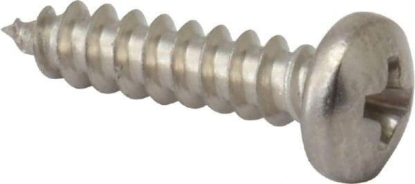 Value Collection - #4 Pan Head Phillips Sheet Metal Screw - Stainless Steel, 1/2" Length Under Head, Grade 18-8 - Apex Tool & Supply