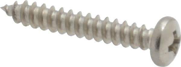 Value Collection - #4 Pan Head Phillips Sheet Metal Screw - Stainless Steel, 3/4" Length Under Head, Grade 18-8 - Apex Tool & Supply