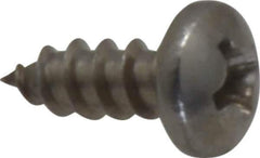 Value Collection - #6 Pan Head Phillips Sheet Metal Screw - Stainless Steel, 3/8" Length Under Head, Grade 18-8 - Apex Tool & Supply