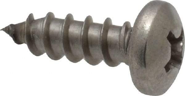 Value Collection - #8 Pan Head Phillips Sheet Metal Screw - Stainless Steel, 1/2" Length Under Head, Grade 18-8 - Apex Tool & Supply