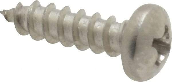 Value Collection - #8 Pan Head Phillips Sheet Metal Screw - Stainless Steel, 5/8" Length Under Head, Grade 18-8 - Apex Tool & Supply