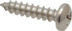 Value Collection - #8 Pan Head Phillips Sheet Metal Screw - Stainless Steel, 3/4" Length Under Head, Grade 18-8 - Apex Tool & Supply