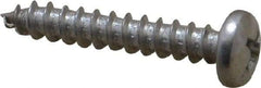 Value Collection - #8 Pan Head Phillips Sheet Metal Screw - Stainless Steel, 1" Length Under Head, Grade 18-8 - Apex Tool & Supply