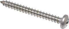 Value Collection - #8 Pan Head Phillips Sheet Metal Screw - Stainless Steel, 1-1/2" Length Under Head, Grade 18-8 - Apex Tool & Supply