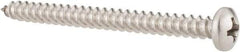 Value Collection - #8 Pan Head Phillips Sheet Metal Screw - Stainless Steel, 2" Length Under Head, Grade 18-8 - Apex Tool & Supply