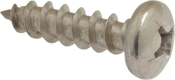 Value Collection - #10 Pan Head Phillips Sheet Metal Screw - Stainless Steel, 3/4" Length Under Head, Grade 18-8 - Apex Tool & Supply