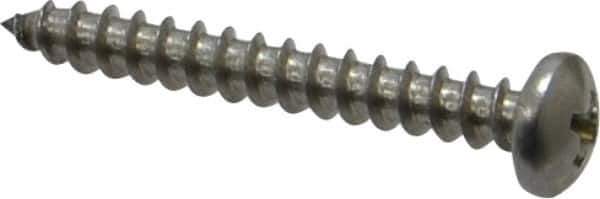 Value Collection - #10 Pan Head Phillips Sheet Metal Screw - Stainless Steel, 1-1/2" Length Under Head, Grade 18-8 - Apex Tool & Supply
