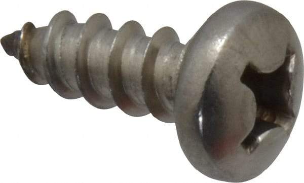 Value Collection - #12 Pan Head Phillips Sheet Metal Screw - Stainless Steel, 5/8" Length Under Head, Grade 18-8 - Apex Tool & Supply